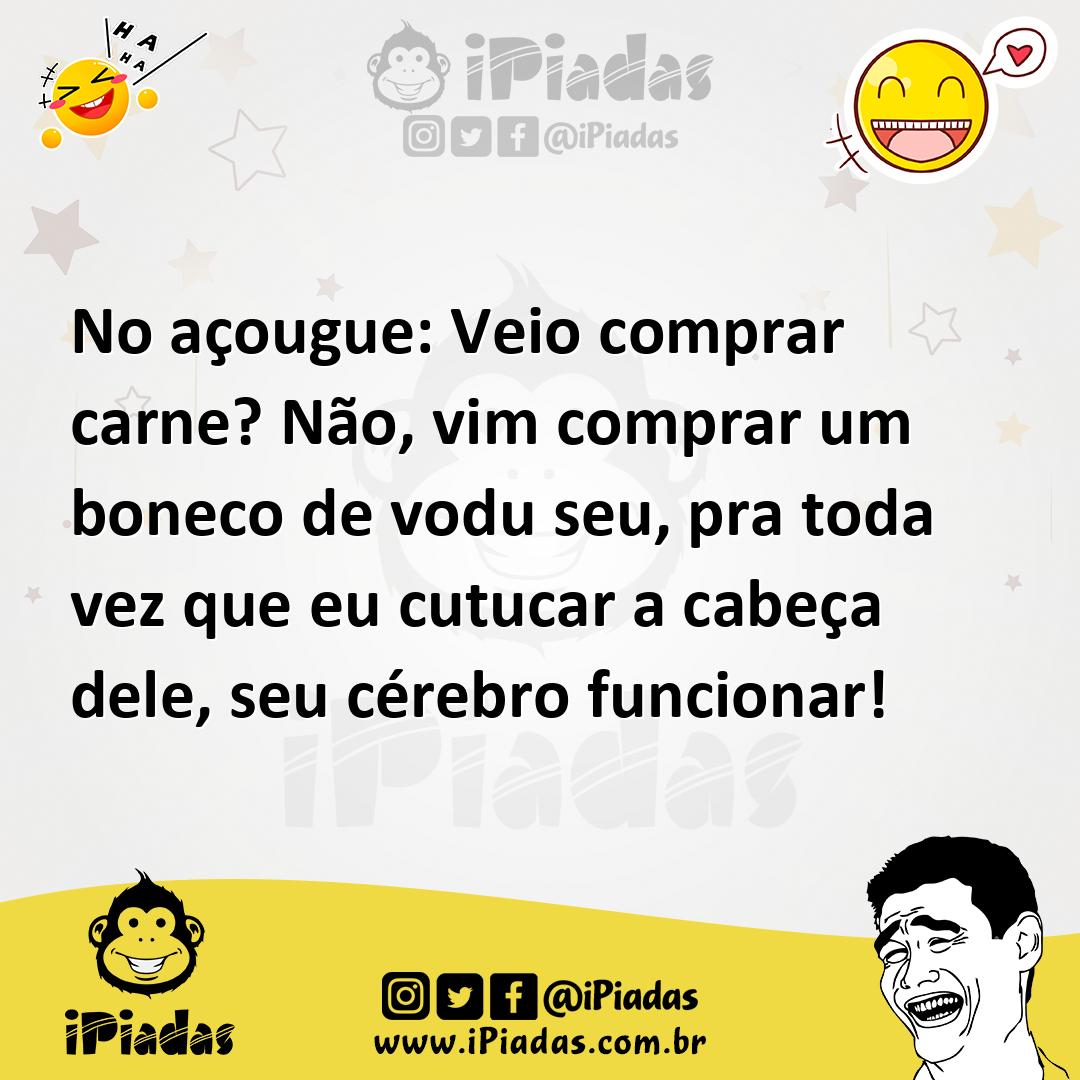Ilustração de No açougue: Veio comprar carne? Não, vim comprar um boneco de vodu seu... no iPiadas