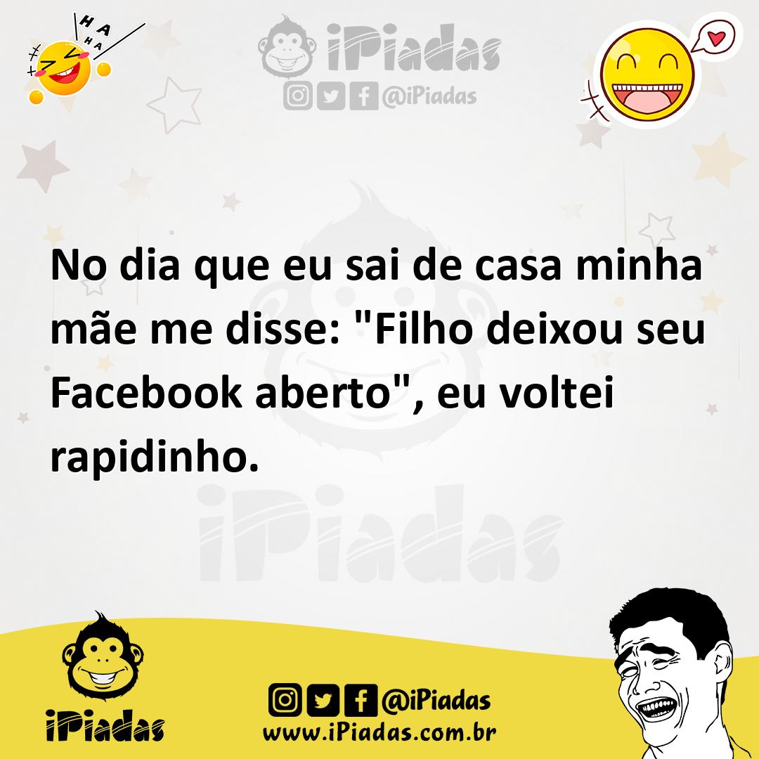 Ilustração de No dia que eu sai de casa minha mãe me disse: "Filho deixou seu Facebo... no iPiadas