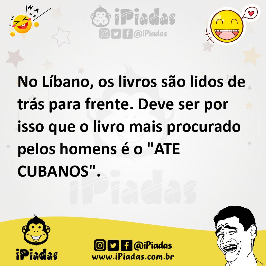 Ilustração de No Líbano, os livros são lidos de trás para frente. Deve ser por isso... no iPiadas