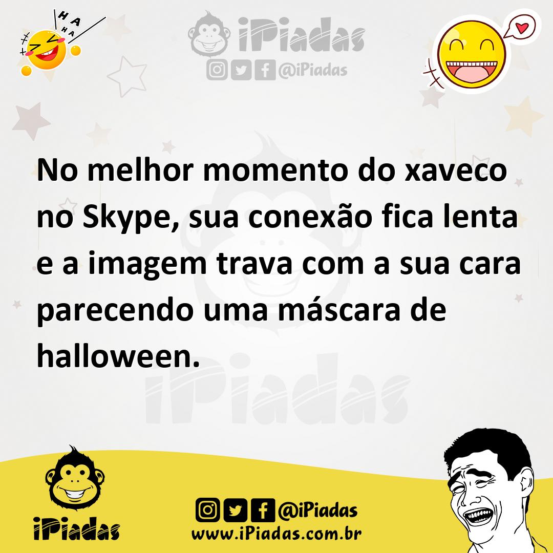 Ilustração de No melhor momento do xaveco no Skype, sua conexão fica lenta e a image... no iPiadas
