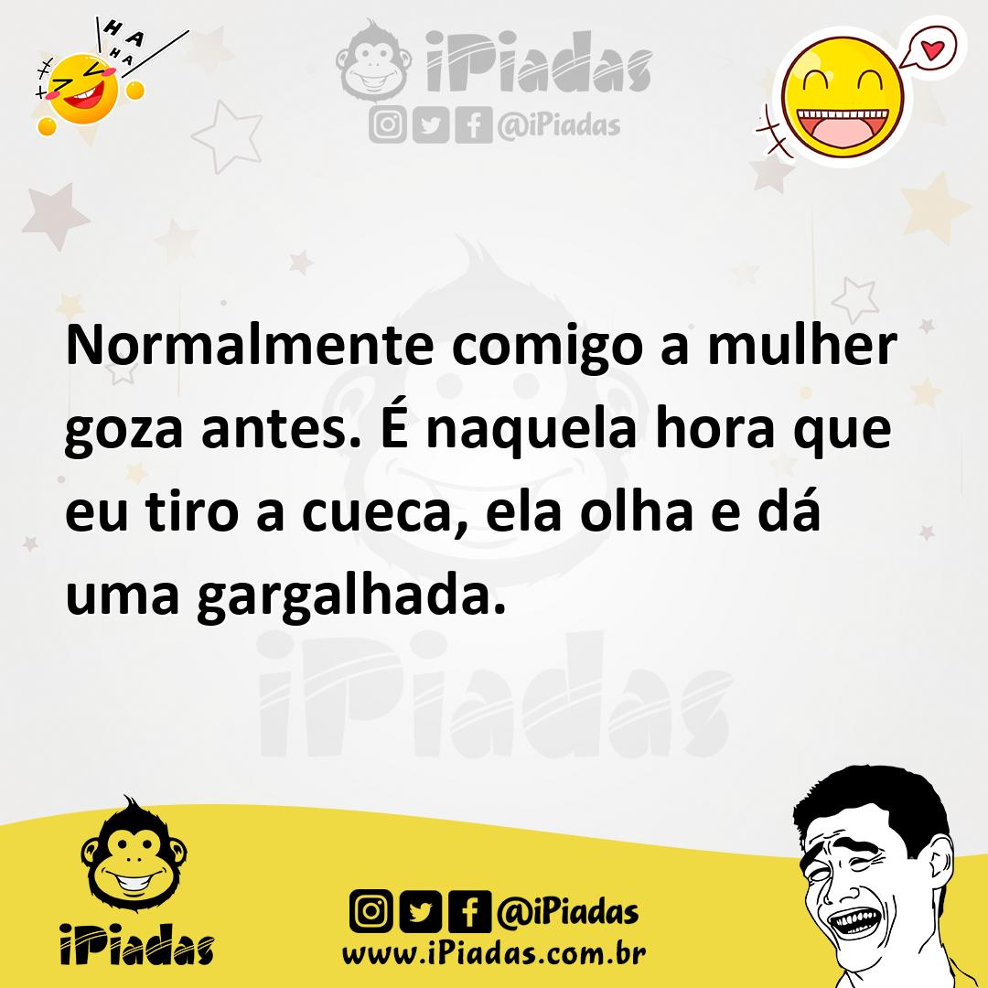 Ilustração de Normalmente comigo a mulher goza antes. É naquela hora que eu tiro a c... no iPiadas