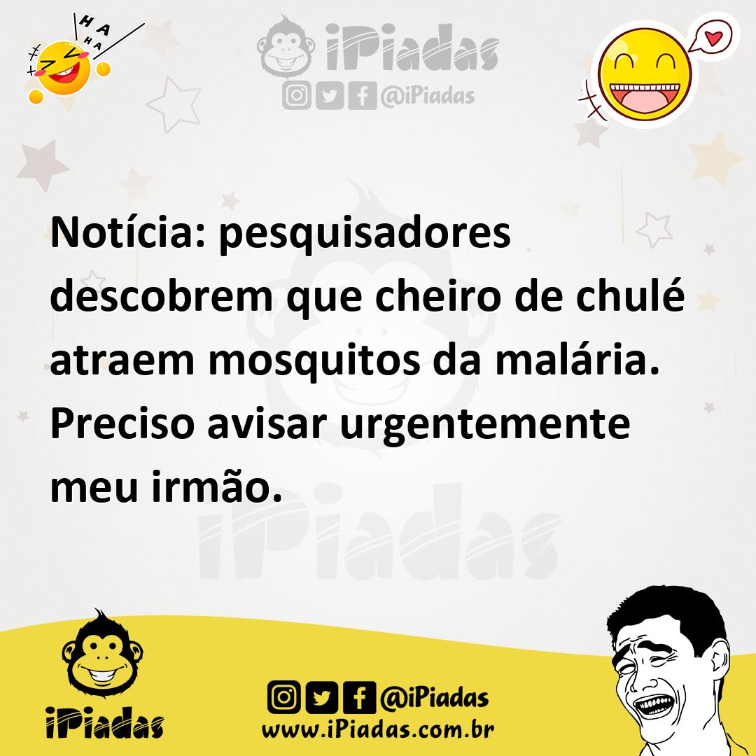 Ilustração de Notícia: pesquisadores descobrem que cheiro de chulé atraem mosquitos... no iPiadas