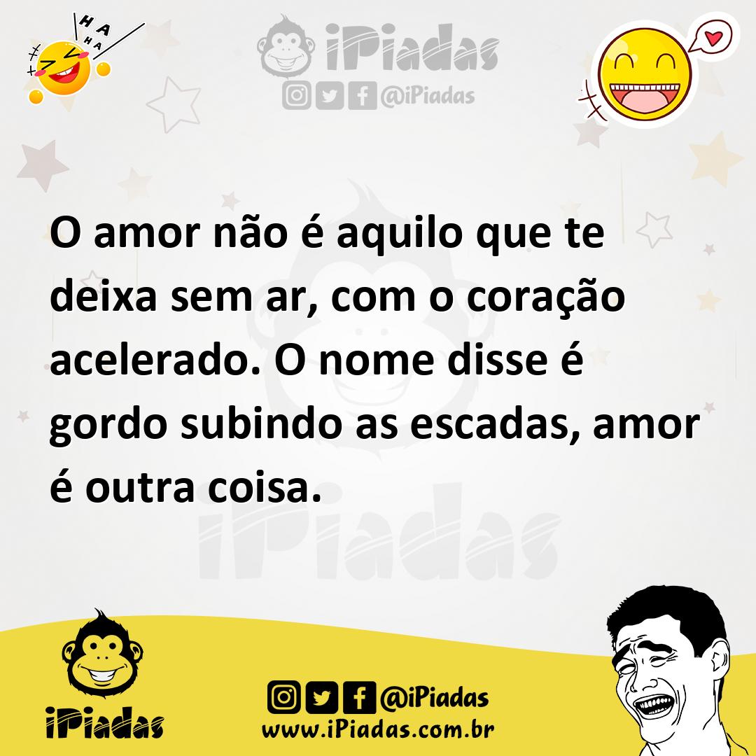 Ilustração de O amor não é aquilo que te deixa sem ar, com o coração acelerado. O no... no iPiadas