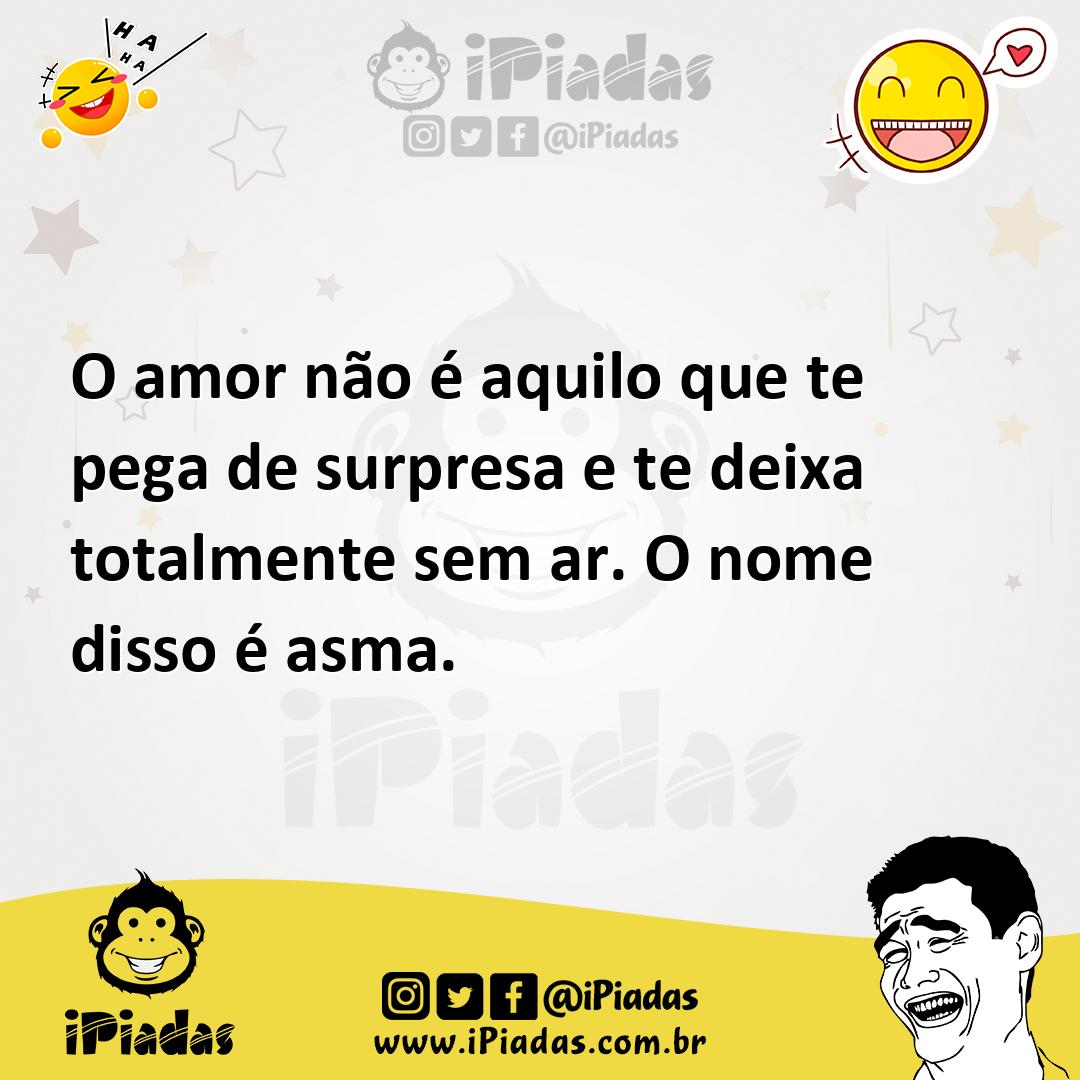Ilustração de O amor não é aquilo que te pega de surpresa e te deixa totalmente sem... no iPiadas
