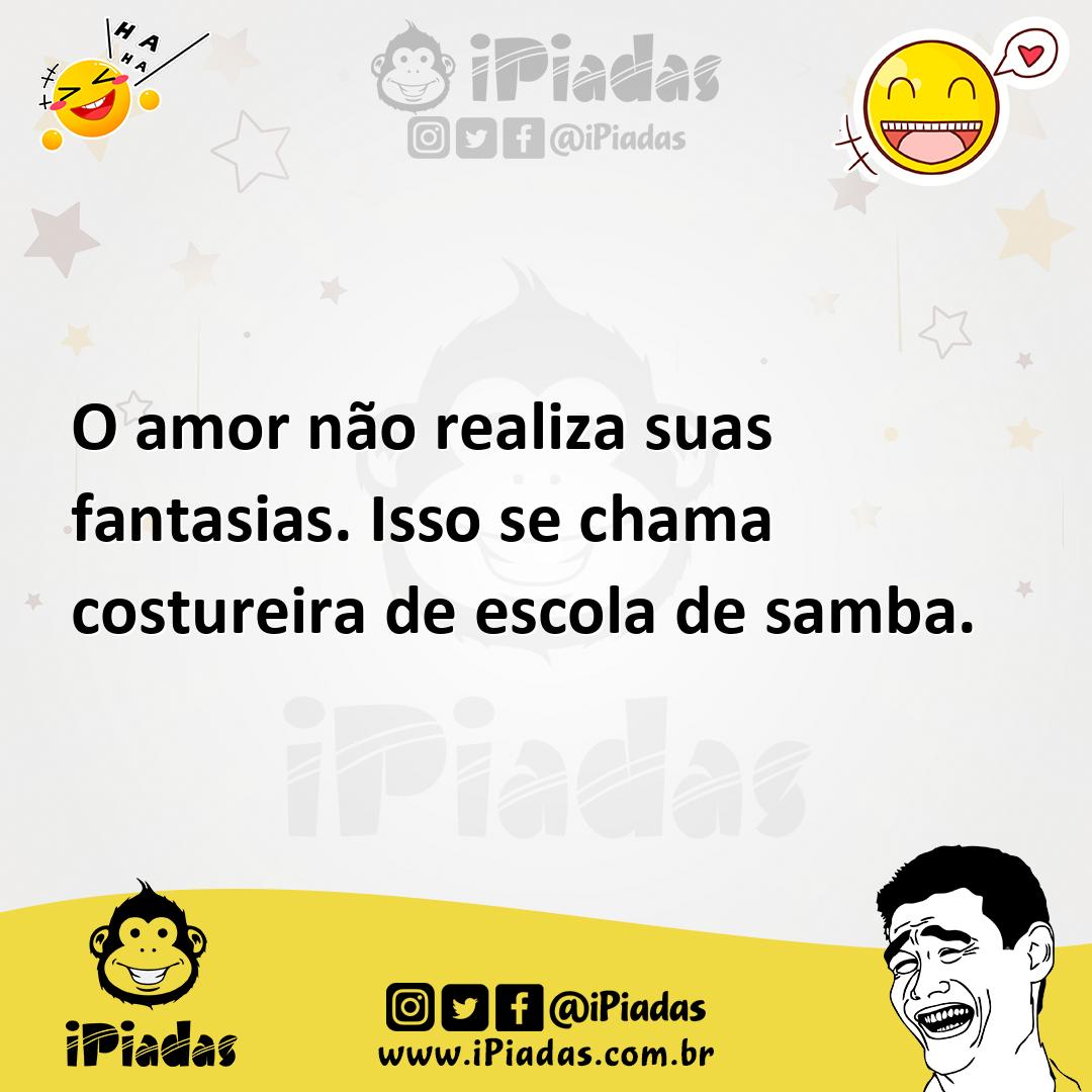 Ilustração de O amor não realiza suas fantasias. Isso se chama costureira de escola... no iPiadas