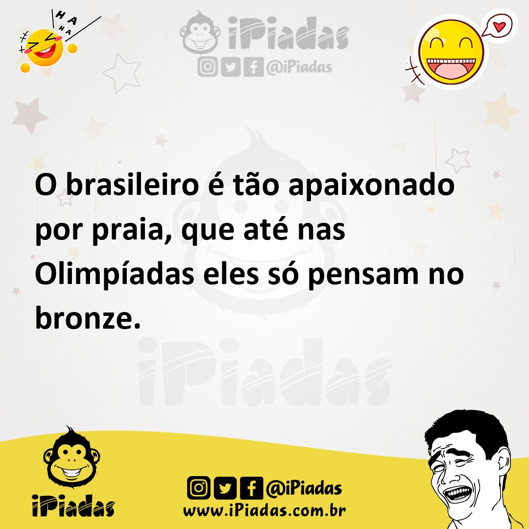 Ilustração de O brasileiro é tão apaixonado por praia, que até nas Olimpíadas eles s... no iPiadas