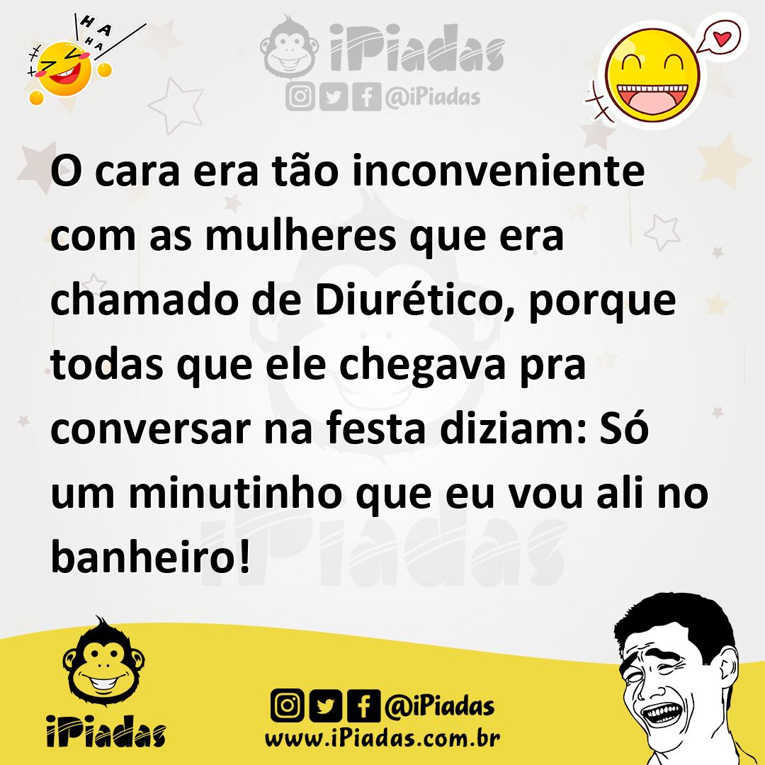 Ilustração de O cara era tão inconveniente com as mulheres que era chamado de Diurét... no iPiadas