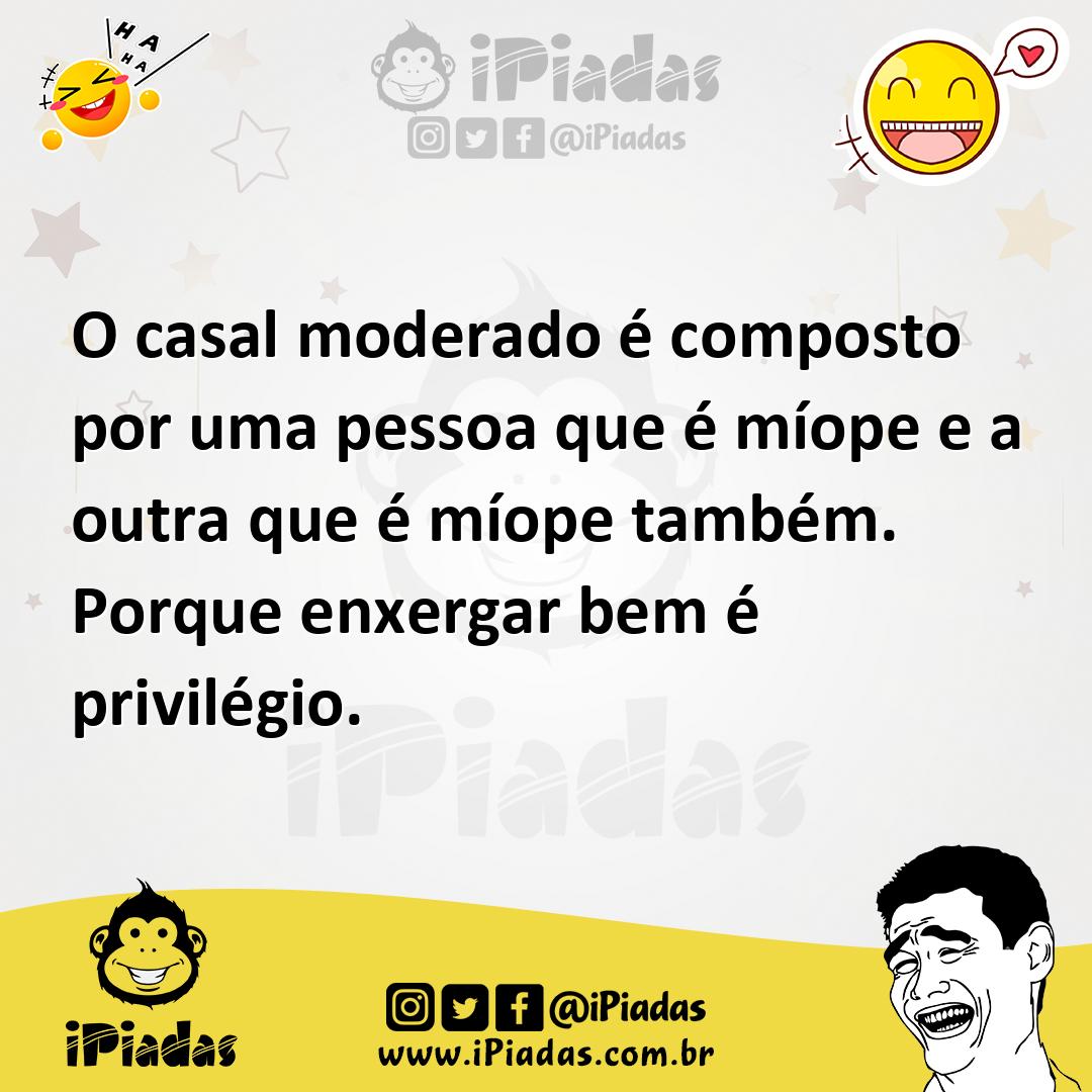 Ilustração de O casal moderado é composto por uma pessoa que é míope e a outra que é... no iPiadas