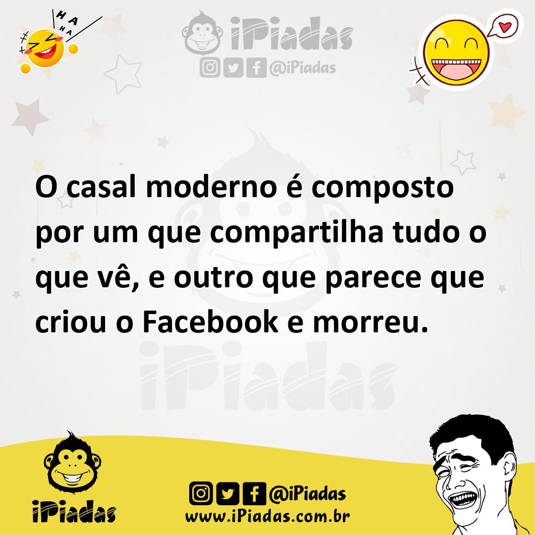 Ilustração de O casal moderno é composto por um que compartilha tudo o que vê, e out... no iPiadas