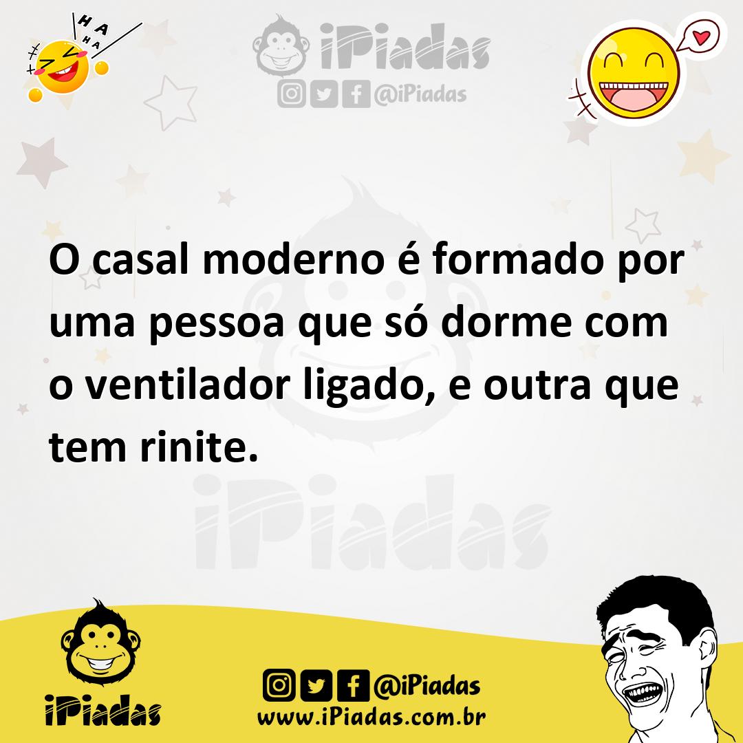 Ilustração de O casal moderno é formado por uma pessoa que só dorme com o ventilador... no iPiadas