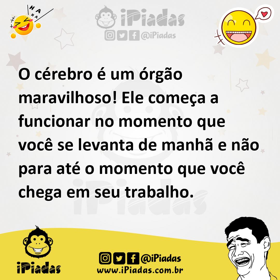 Ilustração de O cérebro é um órgão maravilhoso! Ele começa a funcionar no momento qu... no iPiadas