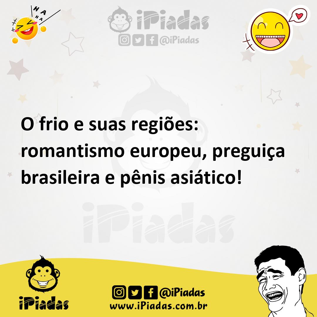 Ilustração de O frio e suas regiões: romantismo europeu, preguiça brasileira e pênis... no iPiadas