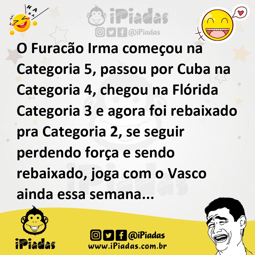 Ilustração de O Furacão Irma começou na Categoria 5, passou por Cuba na Categoria 4,... no iPiadas