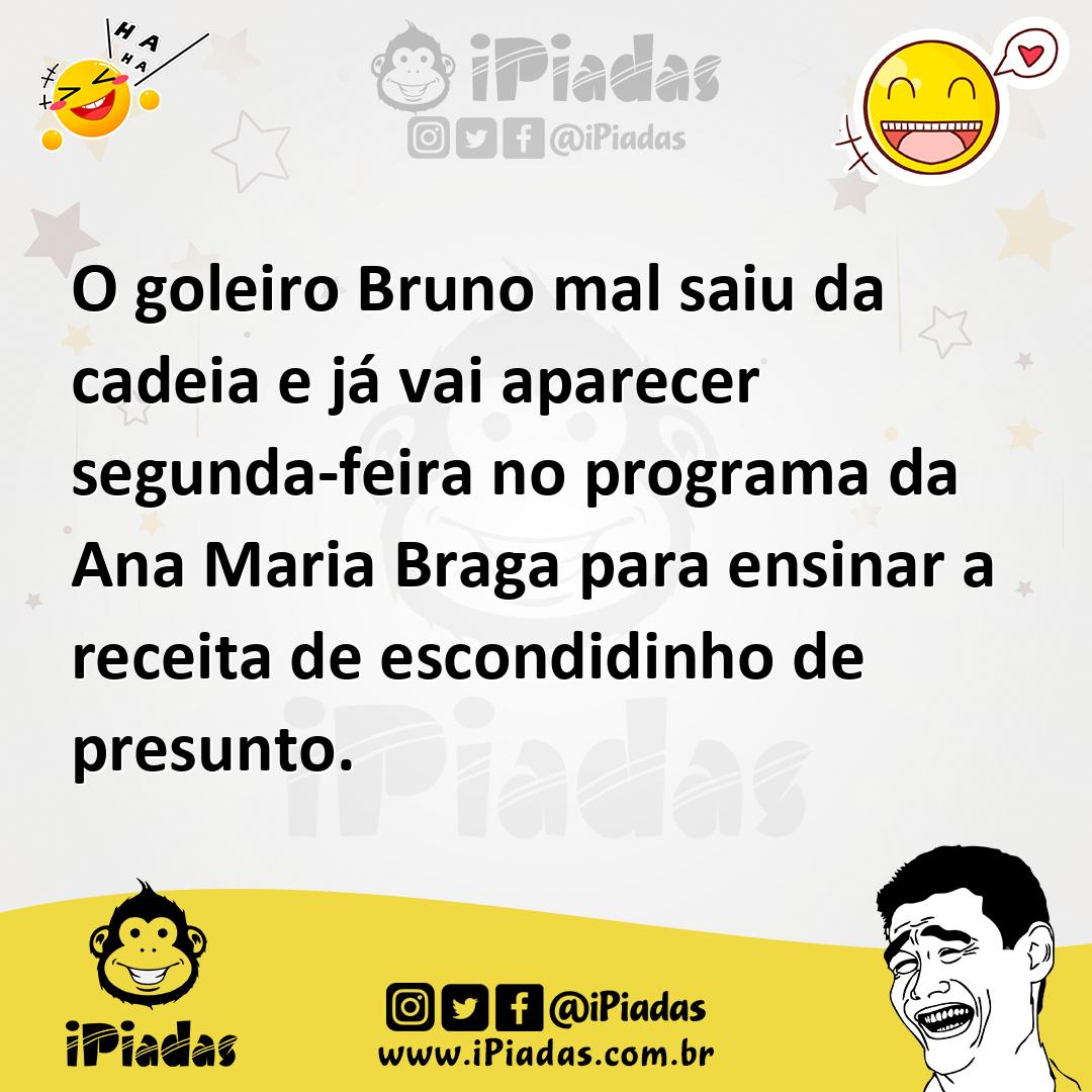 Ilustração de O goleiro Bruno mal saiu da cadeia e já vai aparecer segunda-feira no... no iPiadas