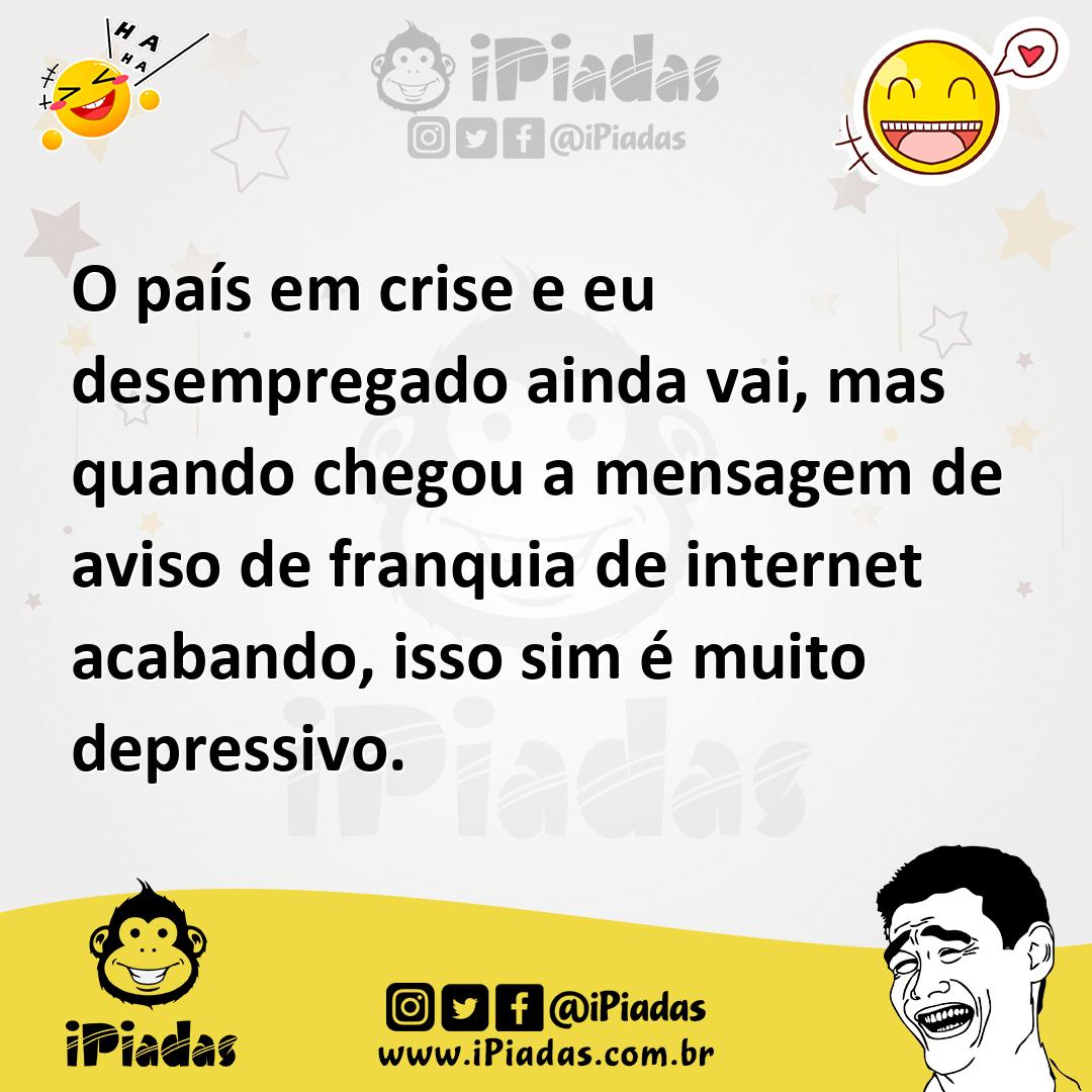 Ilustração de O país em crise e eu desempregado ainda vai, mas quando chegou a mensa... no iPiadas