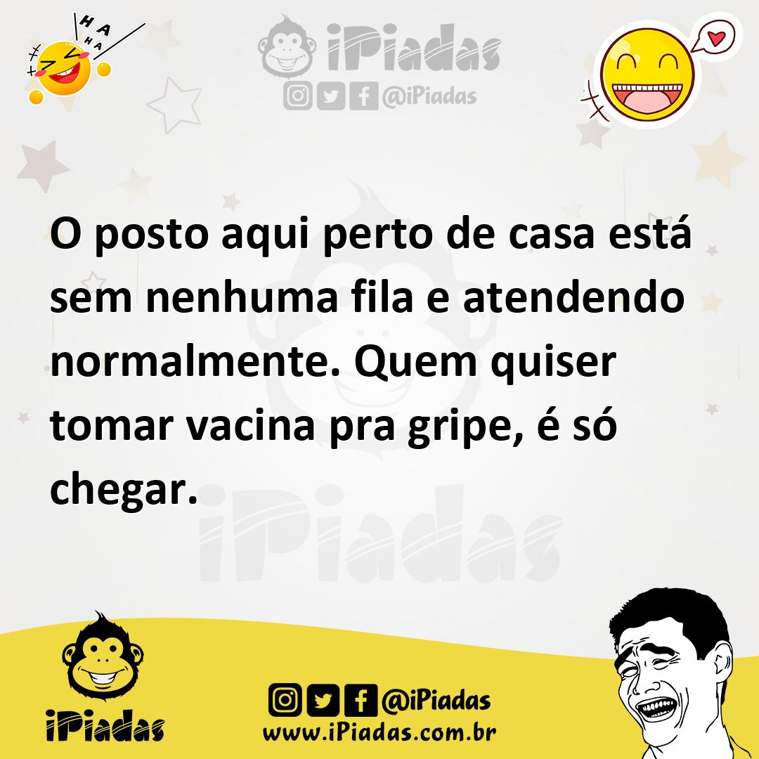 Ilustração de O posto aqui perto de casa está sem nenhuma fila e atendendo normalmen... no iPiadas