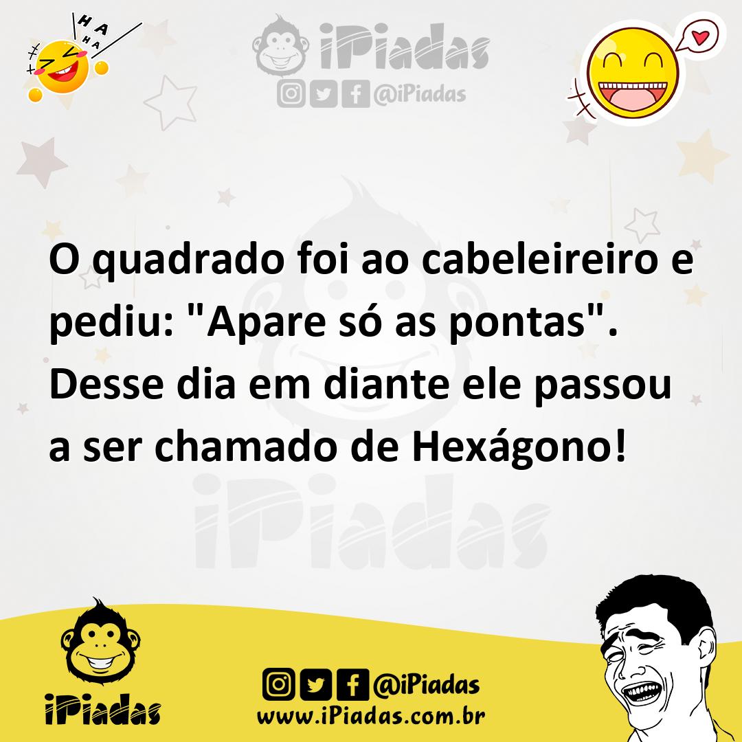 Ilustração de O quadrado foi ao cabeleireiro e pediu: "Apare só as pontas". Desse di... no iPiadas