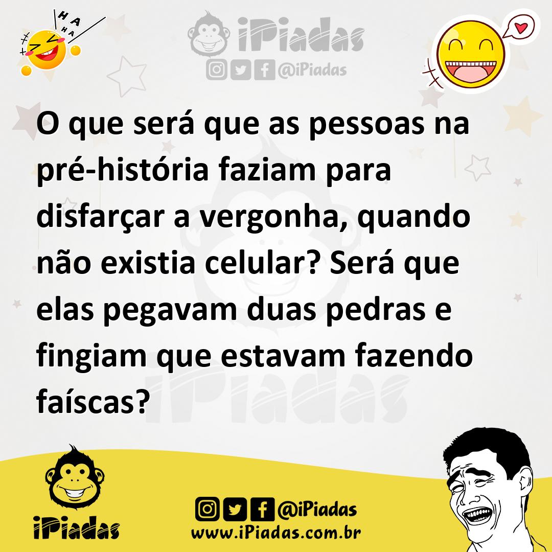 Ilustração de O que será que as pessoas na pré-história faziam para disfarçar a verg... no iPiadas