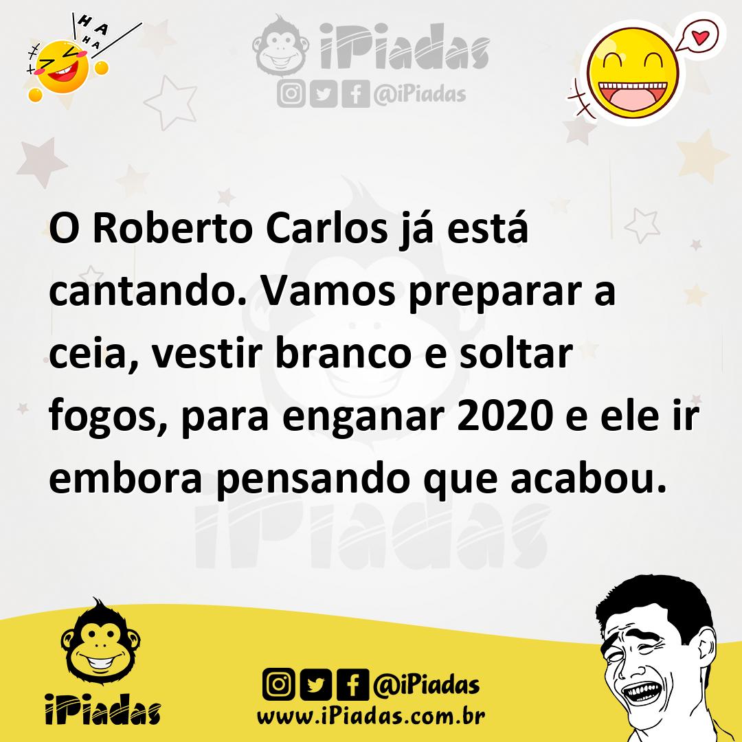 Ilustração de O Roberto Carlos já está cantando. Vamos preparar a ceia, vestir branc... no iPiadas