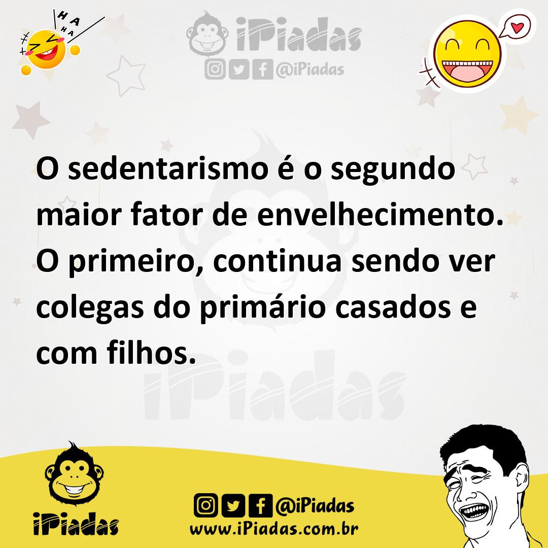 Ilustração de O sedentarismo é o segundo maior fator de envelhecimento. O primeiro,... no iPiadas