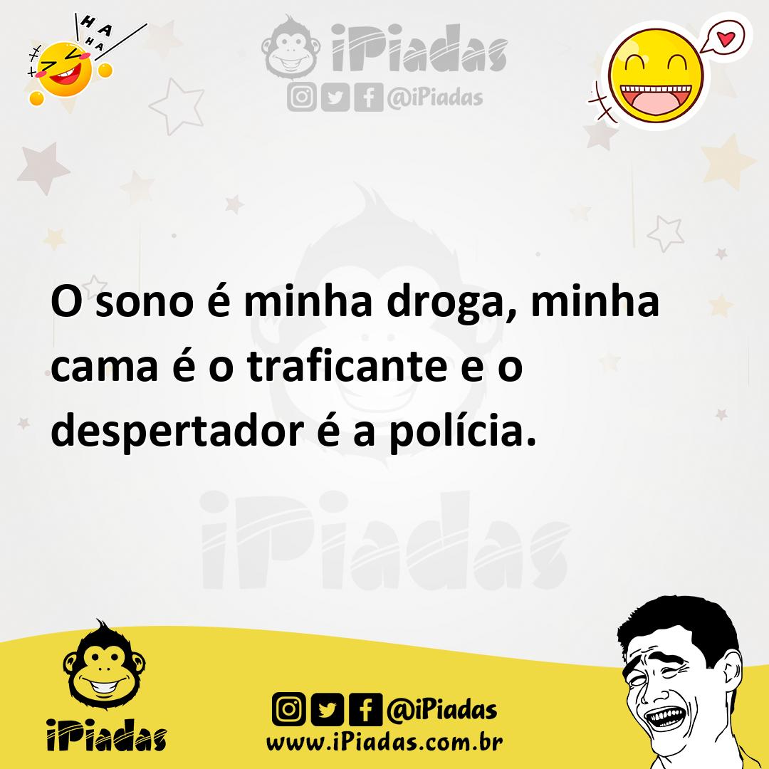 Ilustração de O sono é minha droga, minha cama é o traficante e o despertador é a po... no iPiadas