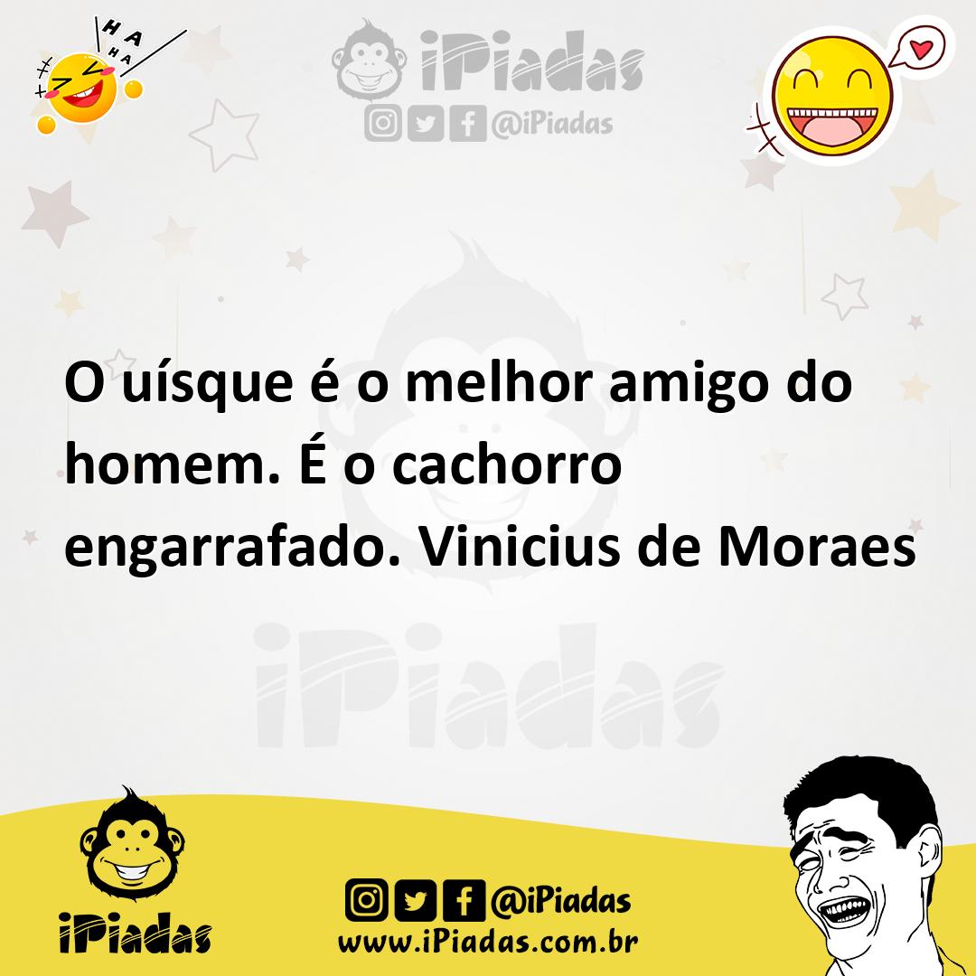 Ilustração de O uísque é o melhor amigo do homem. É o cachorro engarrafado. Vinicius... no iPiadas