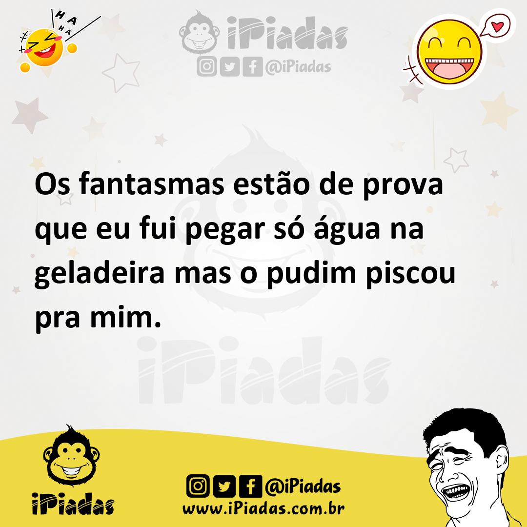 Ilustração de Os fantasmas estão de prova que eu fui pegar só água na geladeira mas... no iPiadas