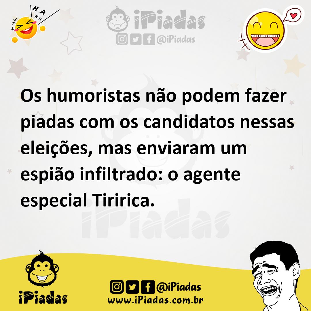 Ilustração de Os humoristas não podem fazer piadas com os candidatos nessas eleições... no iPiadas