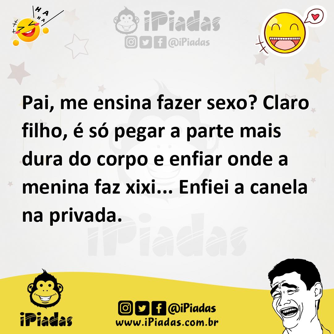 Ilustração de Pai, me ensina fazer sexo? Claro filho, é só pegar a parte mais dura d... no iPiadas