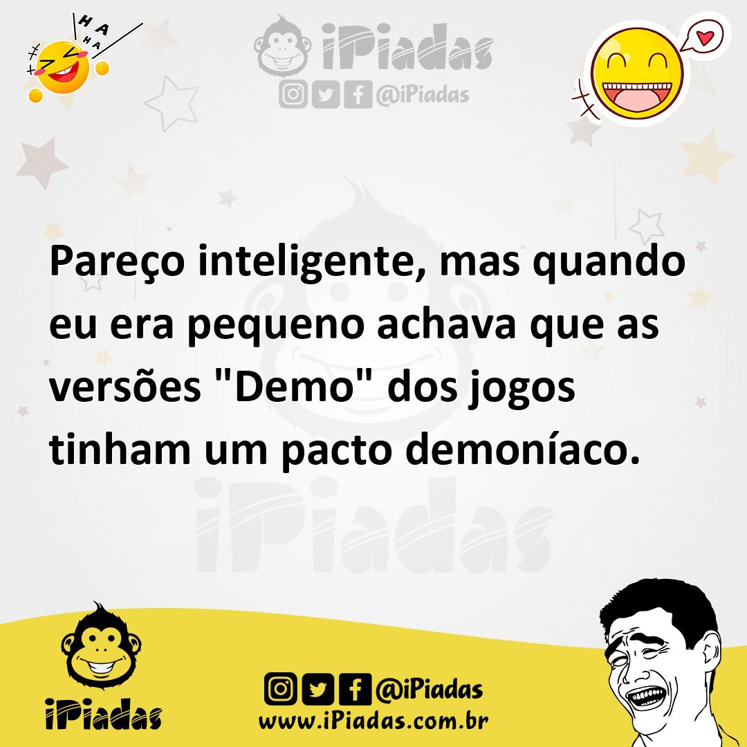Ilustração de Pareço inteligente, mas quando eu era pequeno achava que as versões "D... no iPiadas