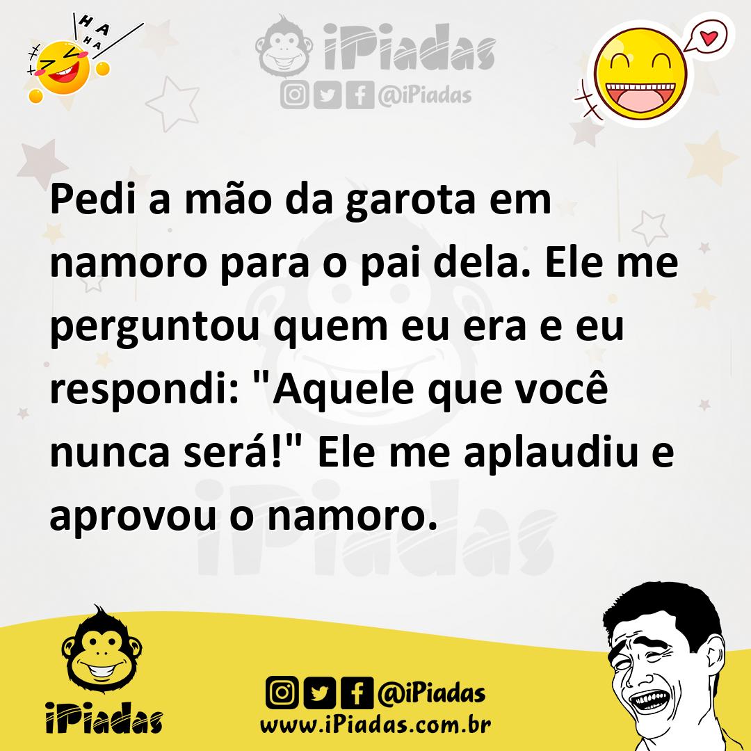 Ilustração de Pedi a mão da garota em namoro para o pai dela. Ele me perguntou quem... no iPiadas