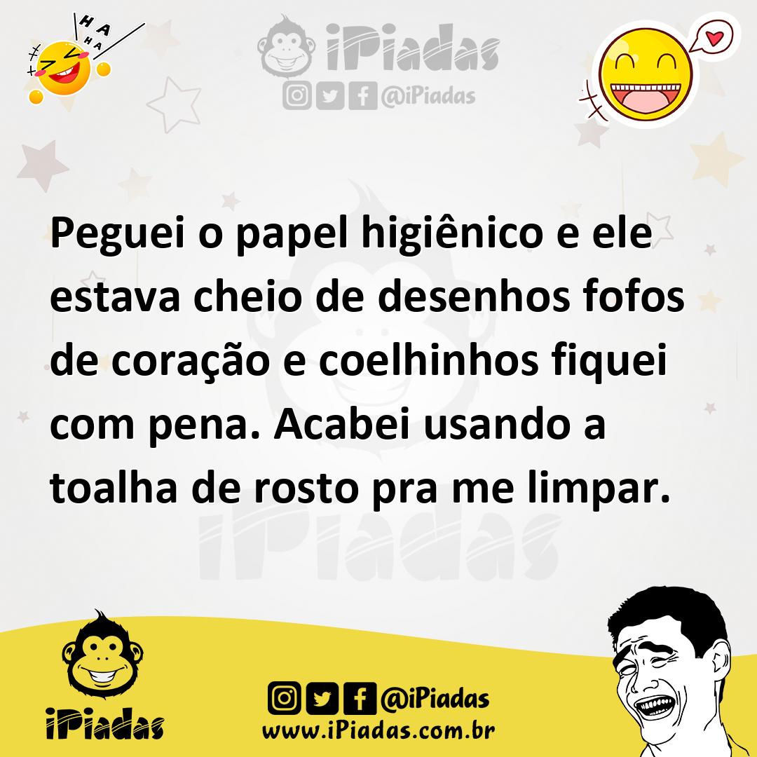 Ilustração de Peguei o papel higiênico e ele estava cheio de desenhos fofos de coraç... no iPiadas