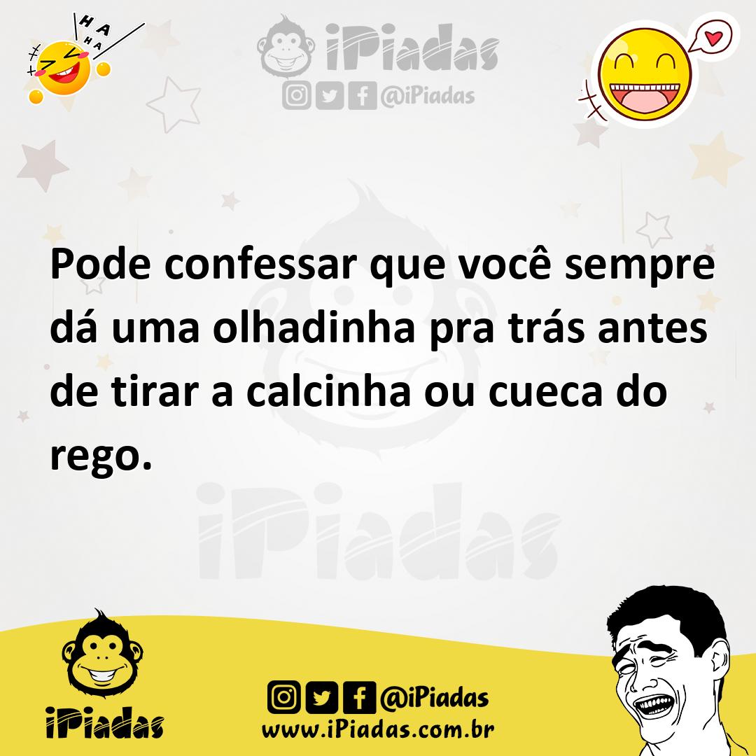 Ilustração de Pode confessar que você sempre dá uma olhadinha pra trás antes de tira... no iPiadas