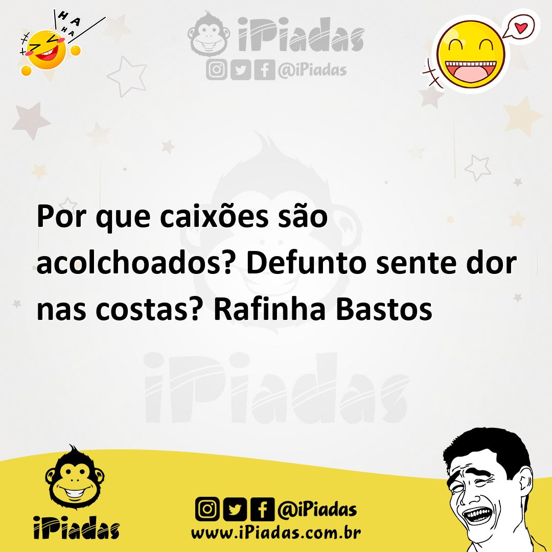 Ilustração de Por que caixões são acolchoados? Defunto sente dor nas costas? Rafinha... no iPiadas