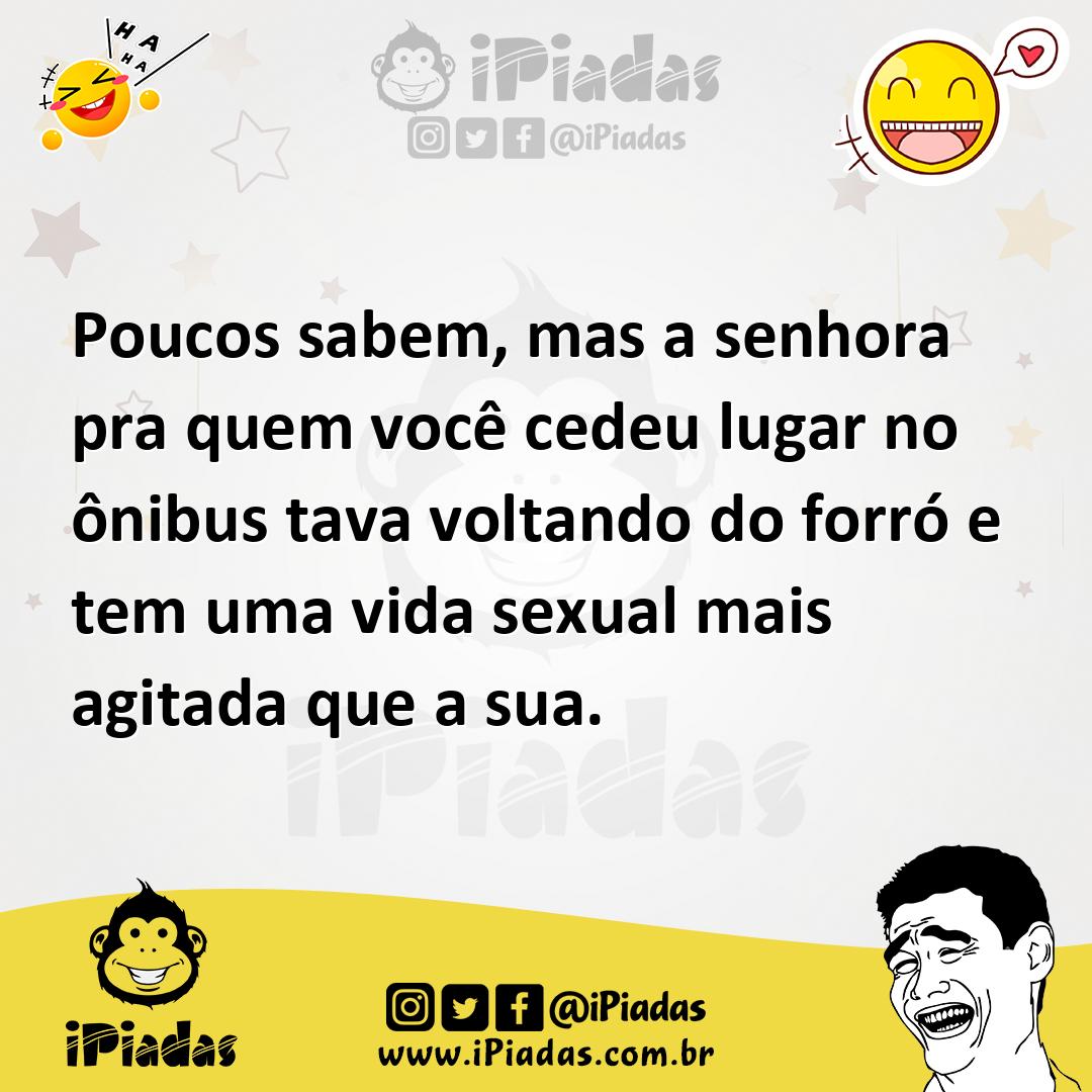 Ilustração de Poucos sabem, mas a senhora pra quem você cedeu lugar no ônibus tava v... no iPiadas