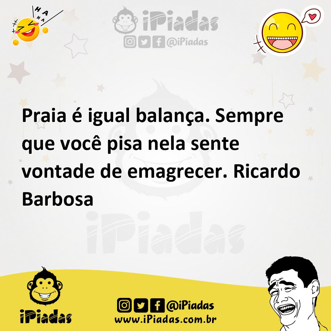 Ilustração de Praia é igual balança. Sempre que você pisa nela sente vontade de emag... no iPiadas