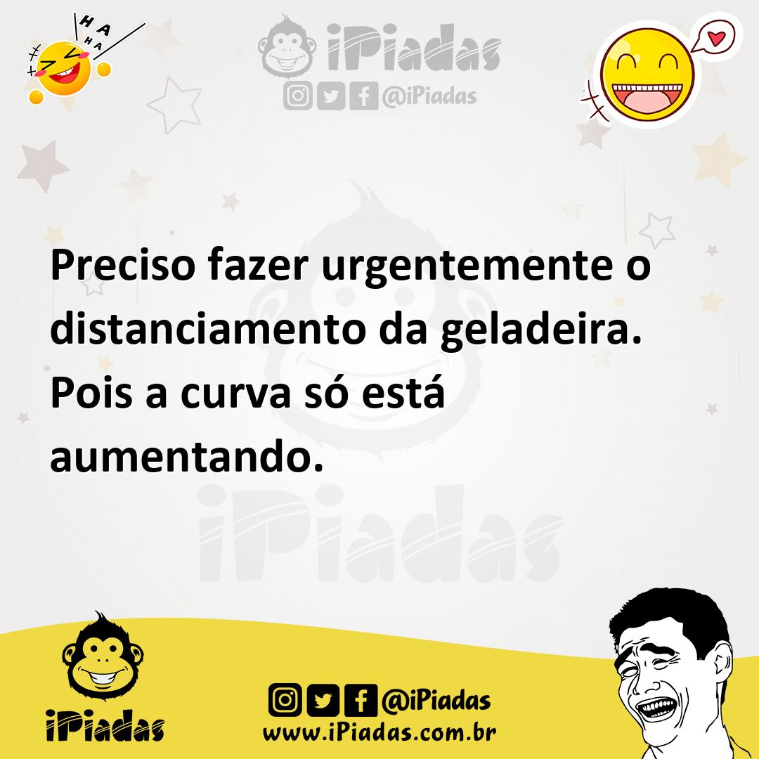 Ilustração de Preciso fazer urgentemente o distanciamento da geladeira. Pois a curva... no iPiadas