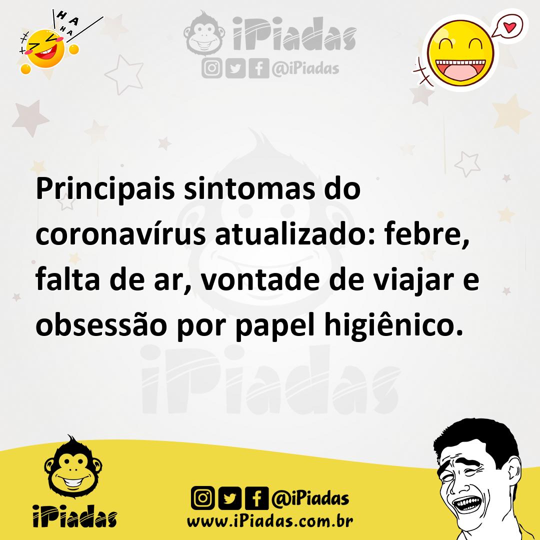 Ilustração de Principais sintomas do coronavírus atualizado: febre, falta de ar, von... no iPiadas