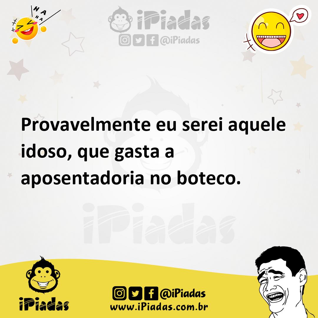 Ilustração de Provavelmente eu serei aquele idoso, que gasta a aposentadoria no bote... no iPiadas