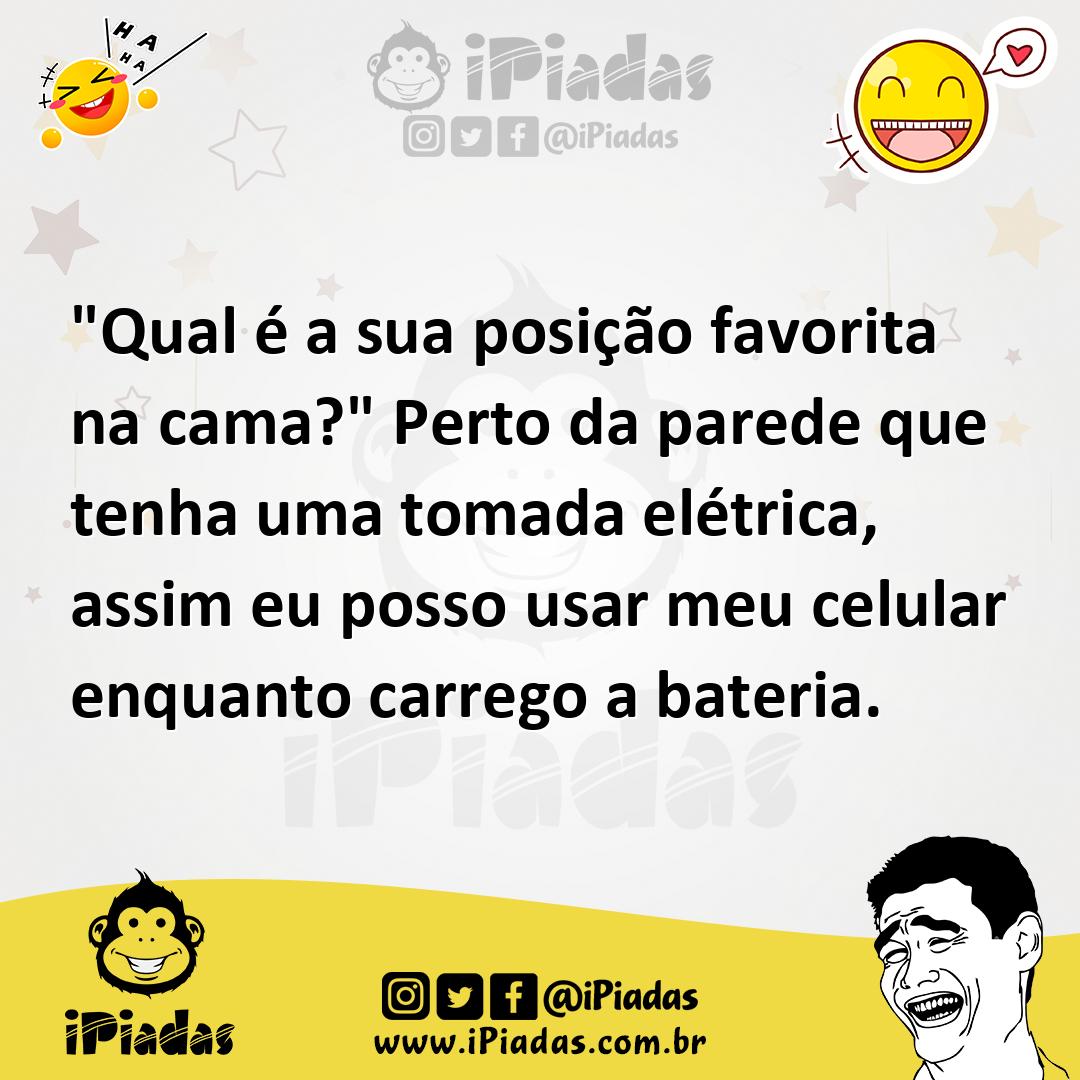 Ilustração de "Qual é a sua posição favorita na cama?" Perto da parede que tenha uma... no iPiadas