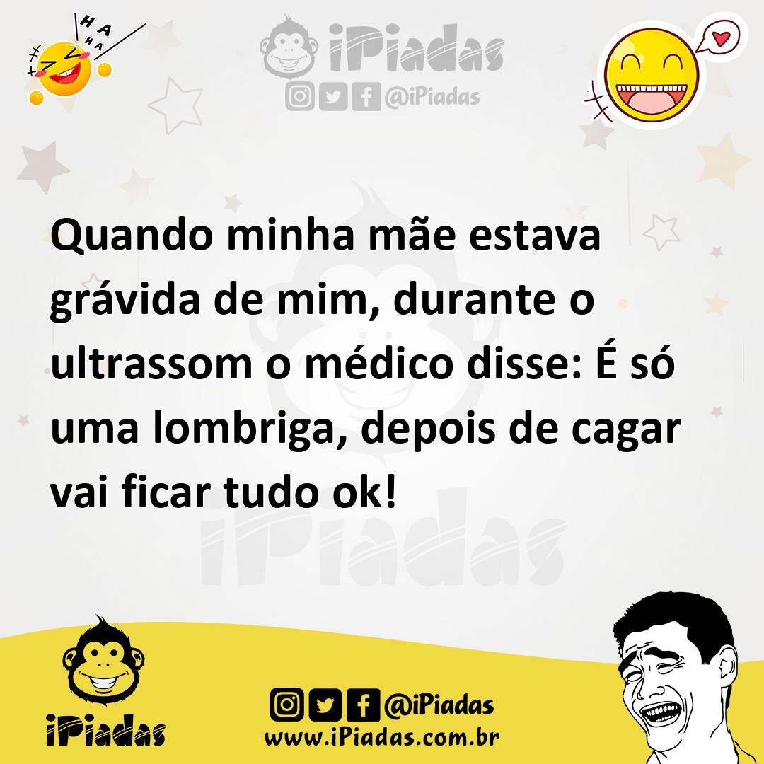 Ilustração de Quando minha mãe estava grávida de mim, durante o ultrassom o médico d... no iPiadas