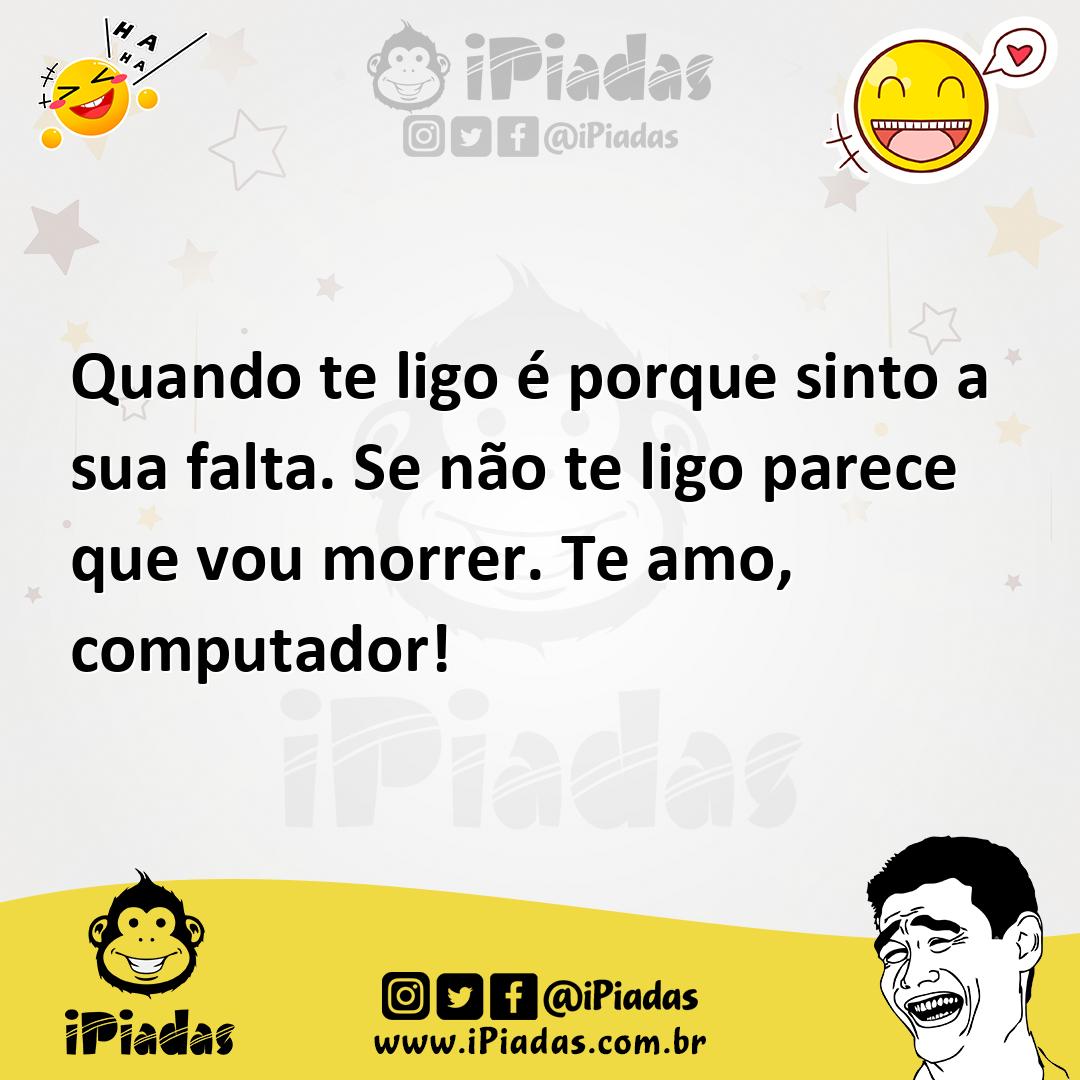 Ilustração de Quando te ligo é porque sinto a sua falta. Se não te ligo parece que v... no iPiadas