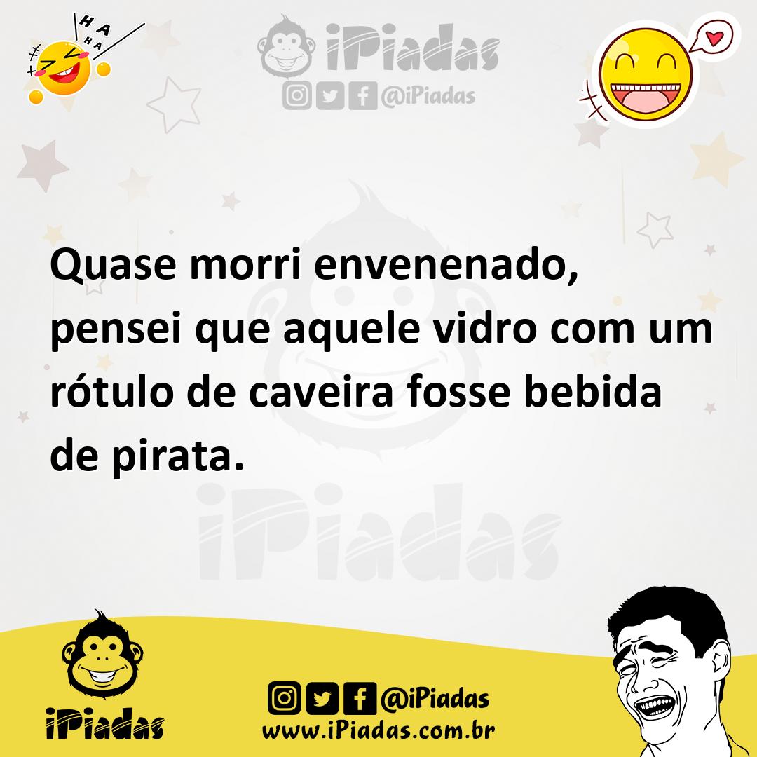 Ilustração de Quase morri envenenado, pensei que aquele vidro com um rótulo de cavei... no iPiadas