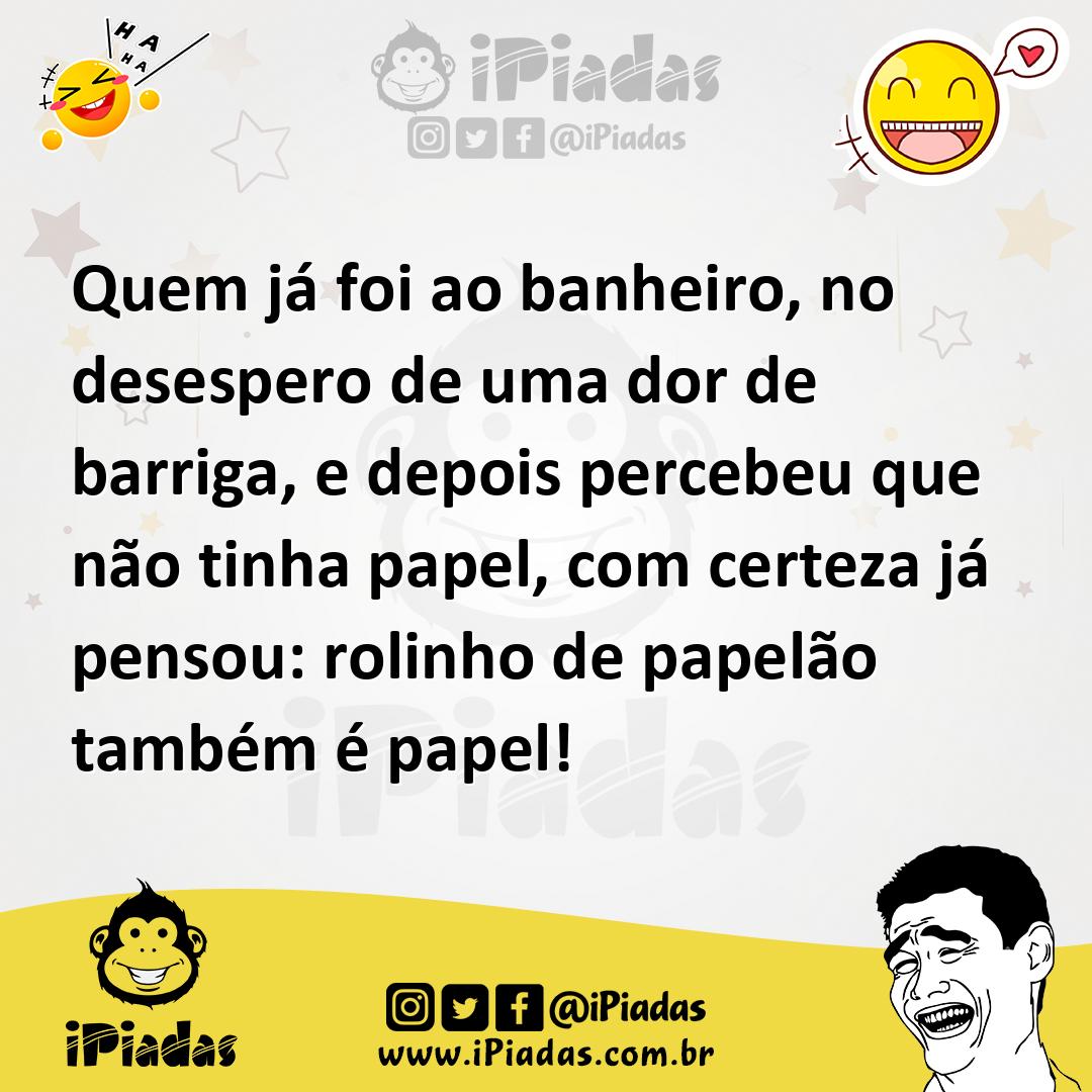 Ilustração de Quem já foi ao banheiro, no desespero de uma dor de barriga, e depois... no iPiadas