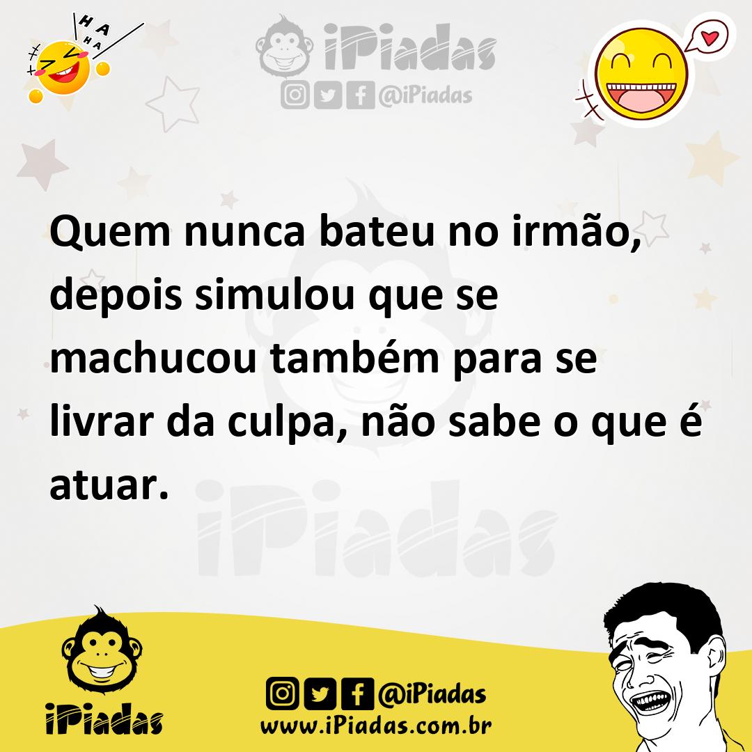 Ilustração de Quem nunca bateu no irmão, depois simulou que se machucou também para... no iPiadas