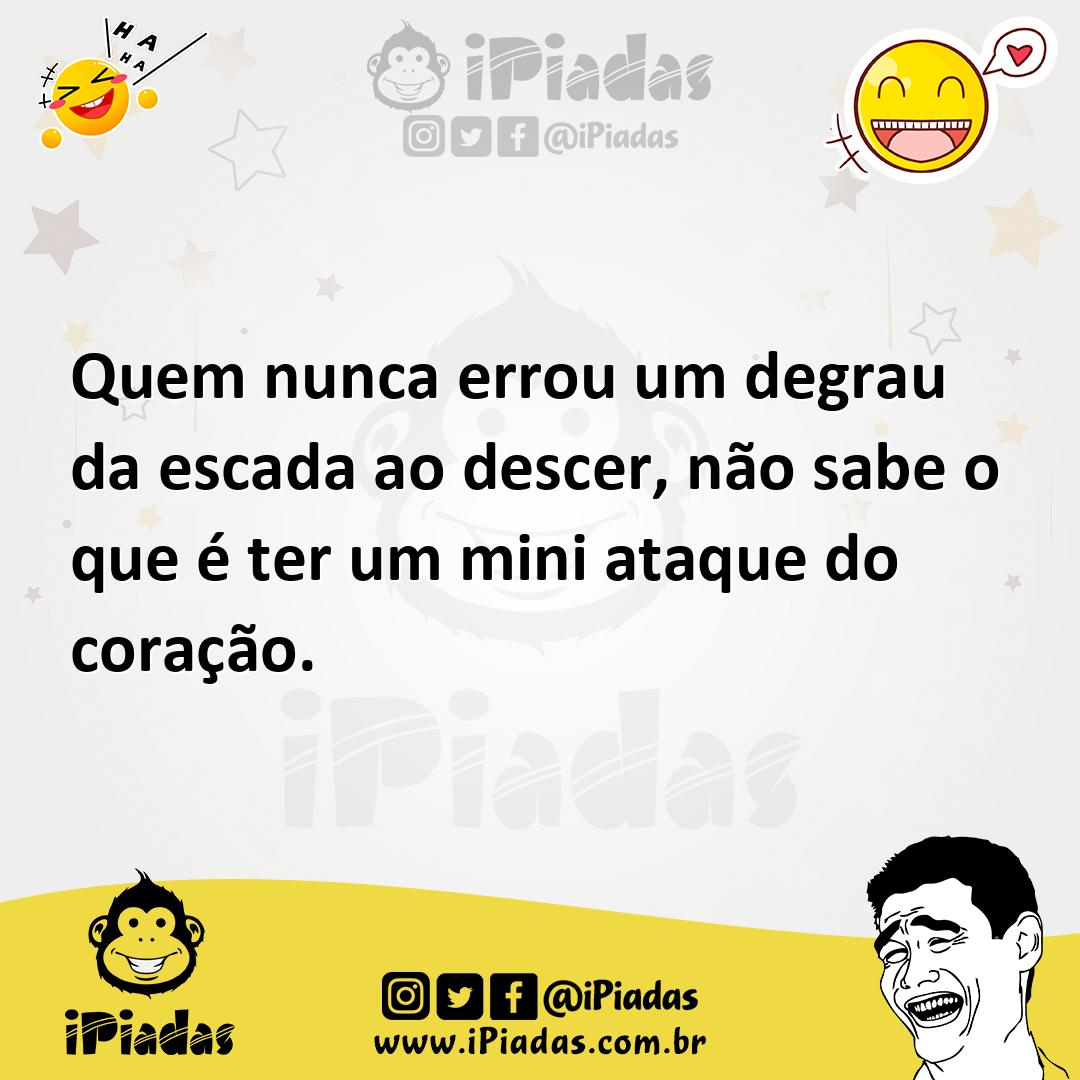 Ilustração de Quem nunca errou um degrau da escada ao descer, não sabe o que é ter u... no iPiadas