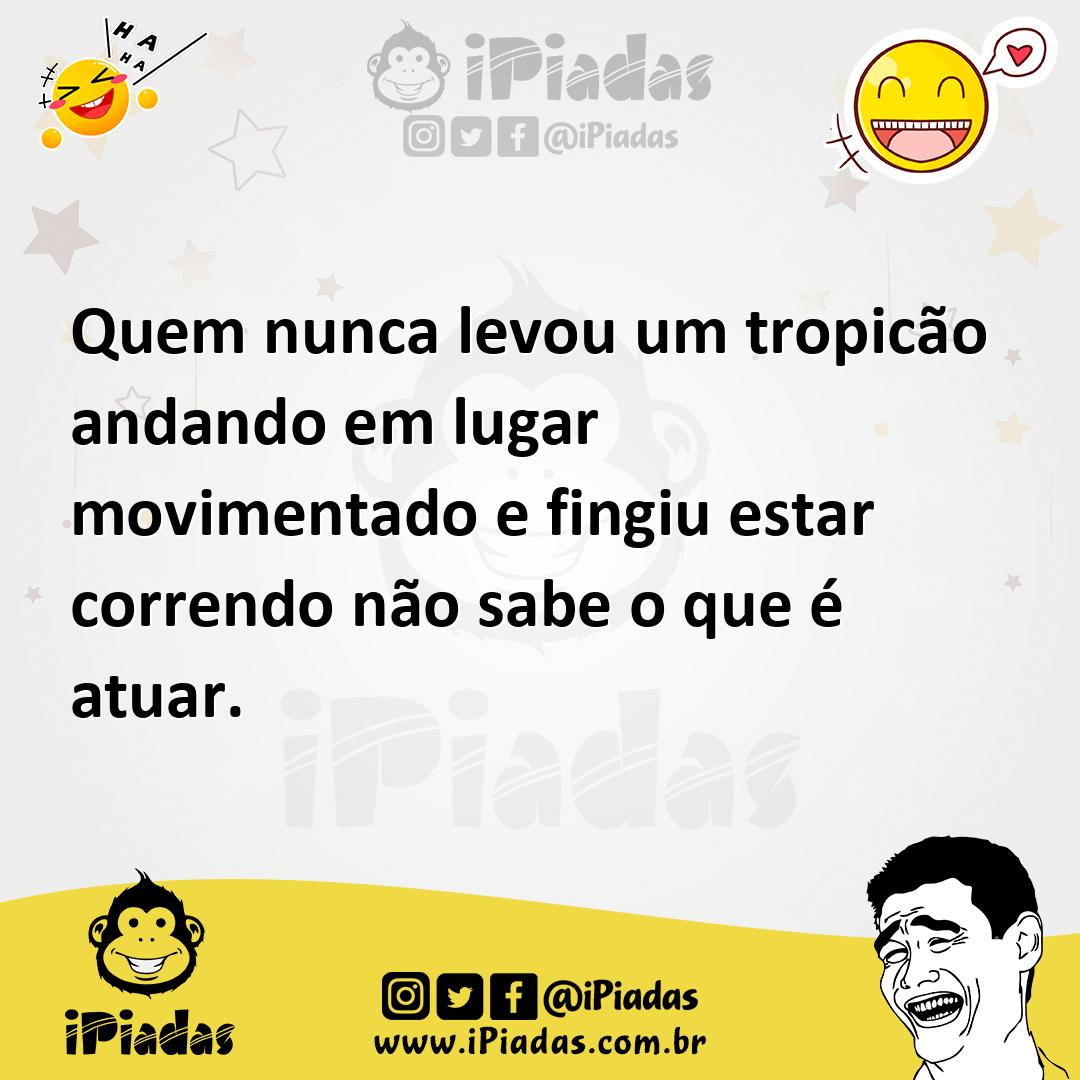 Ilustração de Quem nunca levou um tropicão andando em lugar movimentado e fingiu est... no iPiadas
