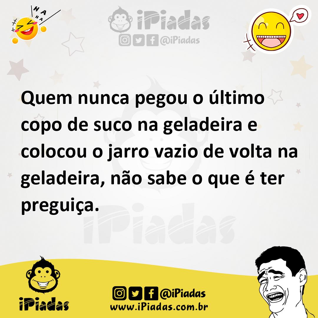 Ilustração de Quem nunca pegou o último copo de suco na geladeira e colocou o jarro... no iPiadas