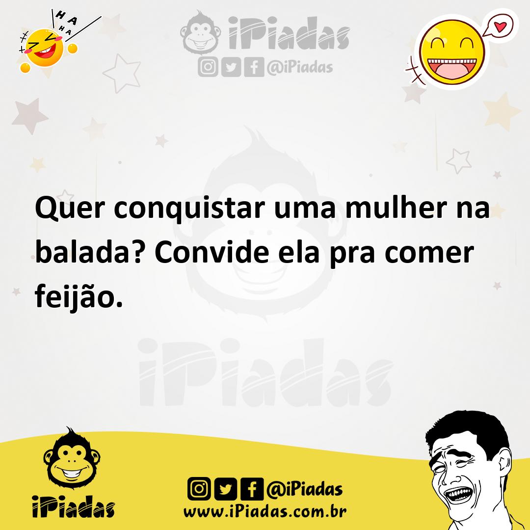 Ilustração de Quer conquistar uma mulher na balada? Convide ela pra comer feijão. no iPiadas