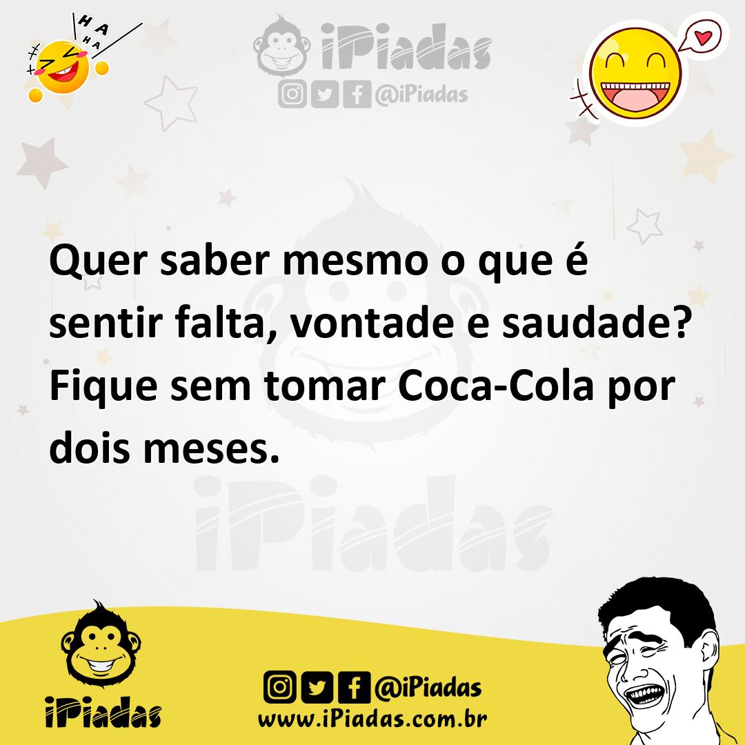 Ilustração de Quer saber mesmo o que é sentir falta, vontade e saudade? Fique sem to... no iPiadas
